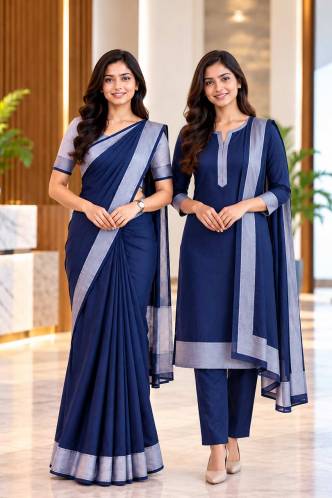 Top Customized Uniform Sarees, Manufacturers, Wholesale Suppliers Exporters in Surat, India