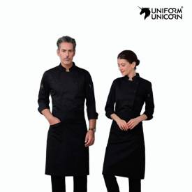 Black Cotton Chef Jacket Unisex Customized Length Large Size Versatile for Various Applications Manufacturers, Suppliers, Exporters in Vijayawada