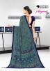 Blue Crepe Silk Uniform Saree With Blouse Manufacturers, Suppliers, Exporters in Surat
