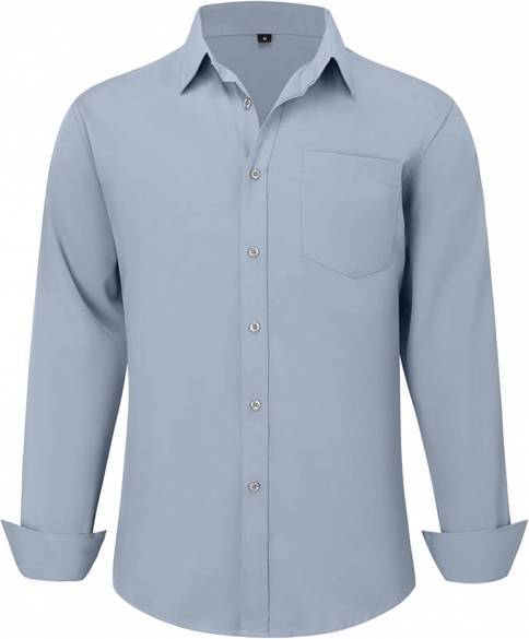 Cadet Blue Solid Slim Fit Formal Shirt For Unisex Manufacturers,Suppliers, Exporters in Surat