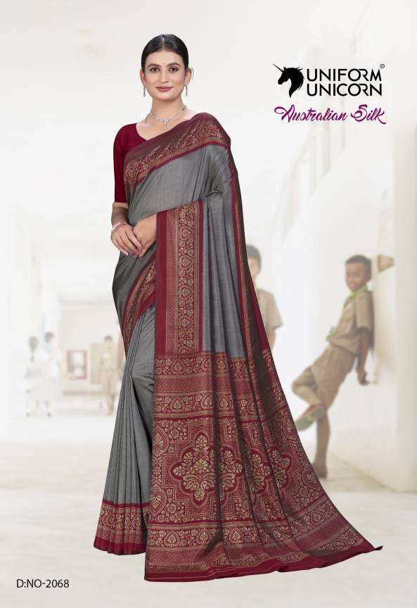 Daily Wear Uniform Sarees For School Teachers, 6.3 m (with blouse piece) Manufacturers, Suppliers, Exporters in Surat