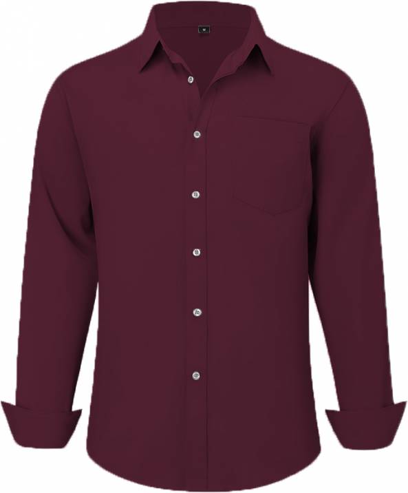 Dark Wine Men Solid Full Sleeves Formal Shirt Manufacturers, Suppliers, Exporters in Surat
