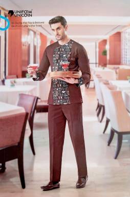Digital Printed Hotel Waiter Uniform Manufacturers, Suppliers, Exporters in Dubai