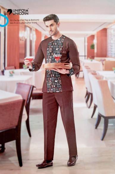 Digital Printed Hotel Waiter Uniform Manufacturers,Suppliers, Exporters in Surat