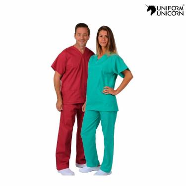 Doctor General Wear Red Medium Size V Neck and Round Neck Stitched Polyester Blend Manufacturers,Suppliers, Exporters in New Delhi