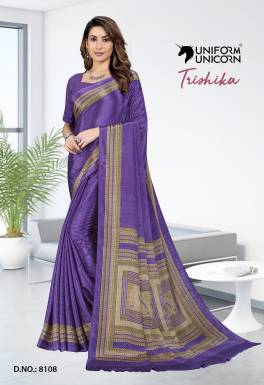 Fancy Uniform Sarees For Woman Staff School Staff Manufacturers, Suppliers, Exporters in Nagaland