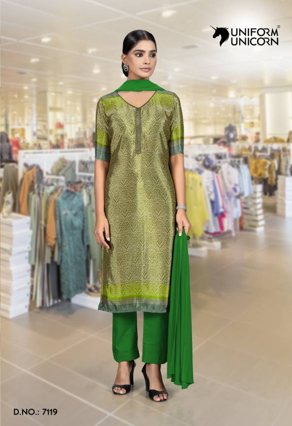 Green Fancy Salwar Suit By Uniform Unicorn Manufacturers, Suppliers, Exporters in Surat