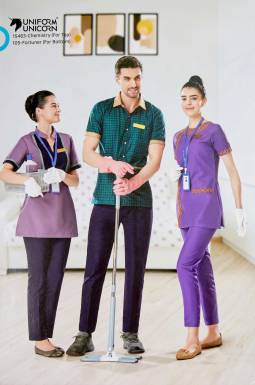 Housekeeping Uniform For Male And Women With Short Sleeves Manufacturers, Suppliers, Exporters in Goa