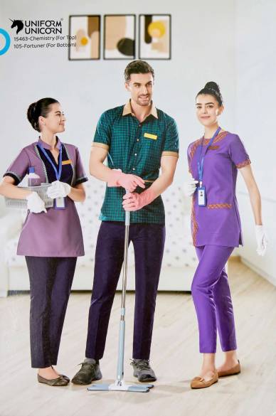 Housekeeping Uniform For Male And Women With Short Sleeves Manufacturers,Suppliers, Exporters in Surat