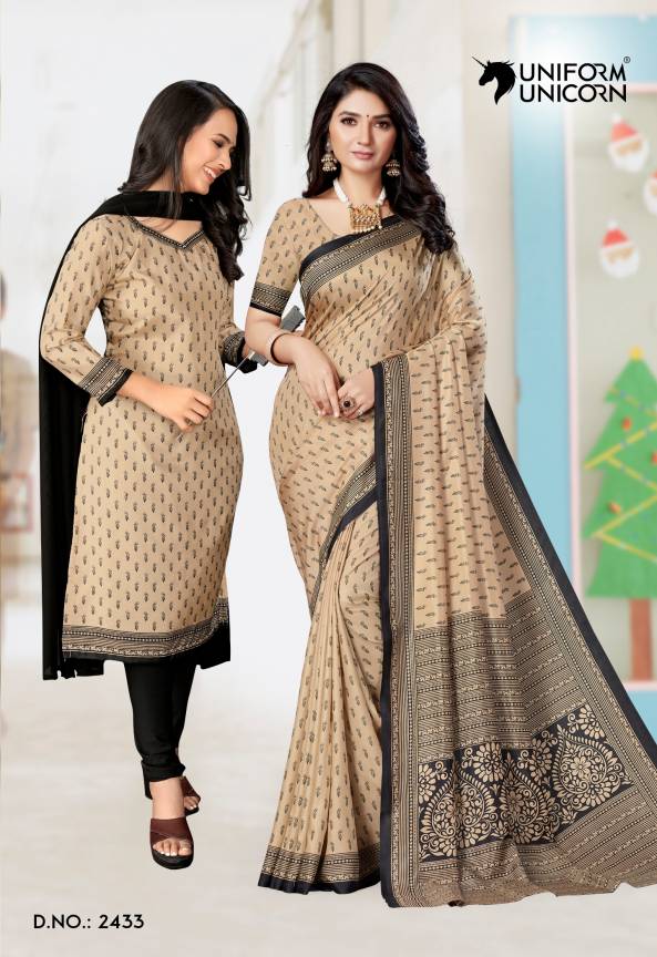 Lady Teachers Uniform Saree And Salwar Suit By Uniform Unicorn Manufacturers, Suppliers, Exporters in Surat
