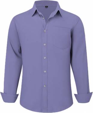 Lavender Purple Solid Regular Fit Shirt By Uniform Unicorn Manufacturers,Suppliers, Exporters in New Delhi