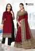 Malgudi Silk Uniform Saree With Salwar Suit Combo Manufacturers, Suppliers, Exporters in Surat