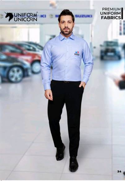 Maruti Suzuki Sales Staff Uniform With Blue Shirt And Black Pant Manufacturers,Suppliers, Exporters in Surat