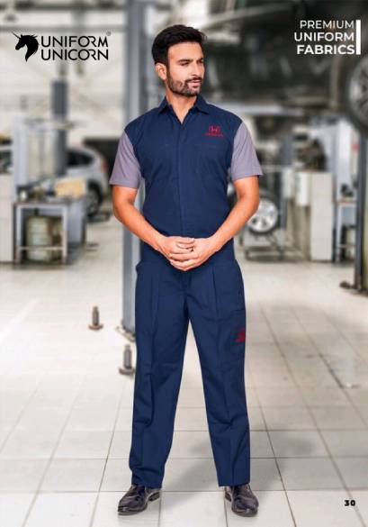 Mechanic Uniform Dress With Navy Blue And Grey Color Manufacturers,Suppliers, Exporters in Surat