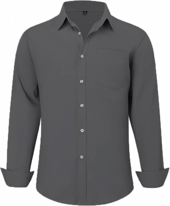 Men Charcoal Solid Slim Fit Formal Shirt Manufacturers, Suppliers, Exporters in Surat