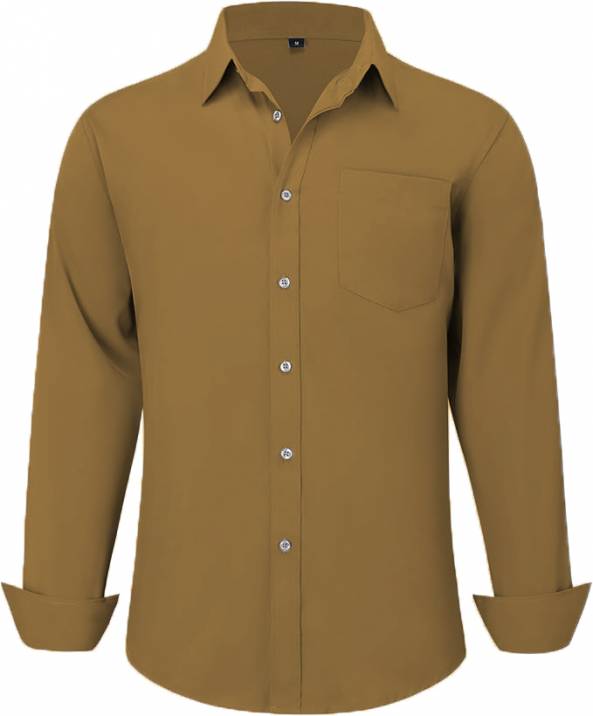 Men Metallic Bronze Classic Fit Solid Full Sleeves Formal Shirt Manufacturers, Suppliers, Exporters in Surat