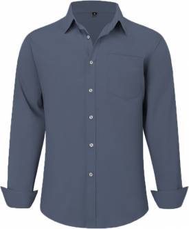 Men Solid Formal Dark Electric Blue Shirt With Full Sleeves Manufacturers, Suppliers, Exporters in Erode