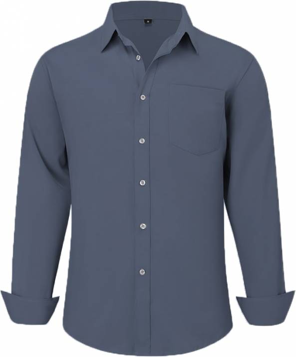 Men Solid Formal Dark Electric Blue Shirt With Full Sleeves Manufacturers, Suppliers, Exporters in Surat