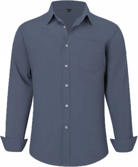 Men Solid Formal Dark Electric Blue Shirt With Full Sleeves Manufacturers,Suppliers, Exporters in Surat