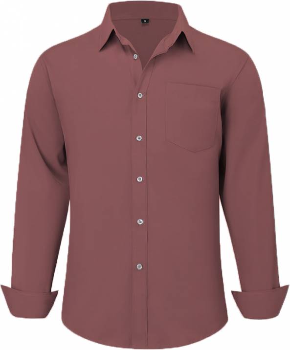 Mens Classic Fit Formal Shirt in Solid Dusty Brown Color with Collar Manufacturers, Suppliers, Exporters in Surat