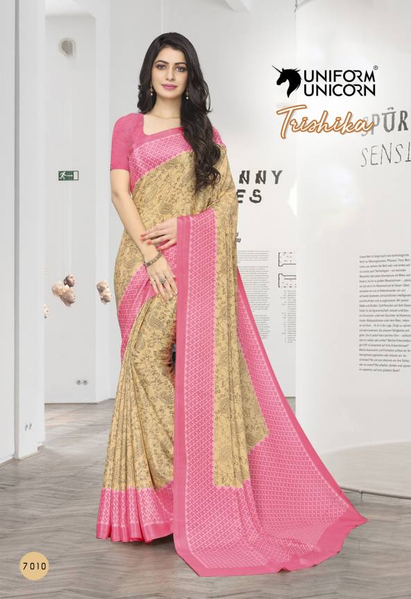 Most Required Uniform Saree For Corporate, Hospital, School Manufacturers, Suppliers, Exporters in Surat