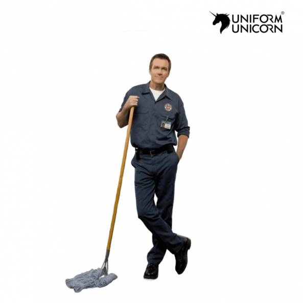 Office Housekeeping Uniform Blue Corporate Style Unisex  Available in S-3XL Manufacturers, Suppliers, Exporters in Surat