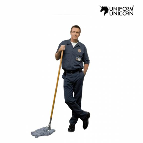 Office Housekeeping Uniform Blue Corporate Style Unisex  Available in S-3XL Manufacturers,Suppliers, Exporters in Surat