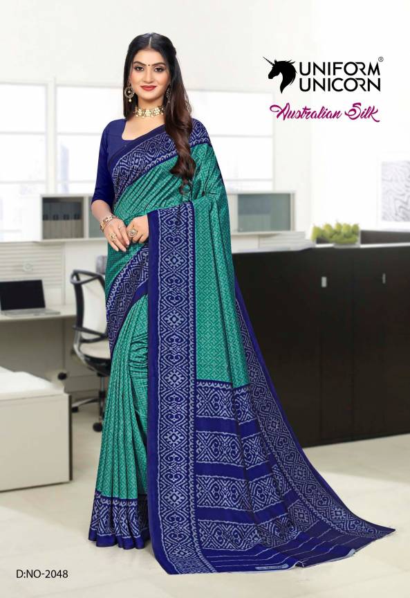 Office Wear Uniform Saree By Uniform Unicorn Manufacturers, Suppliers, Exporters in Surat