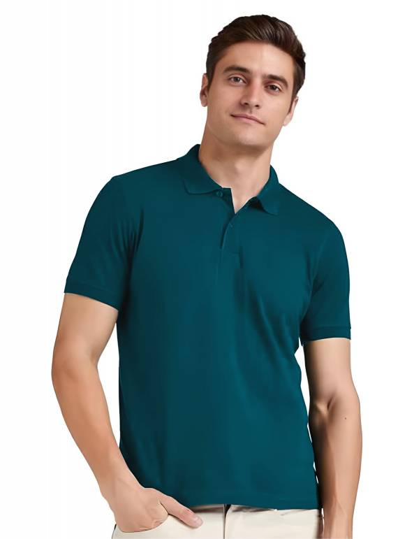 Peacock Blue Polo T Shirt Half Sleeves By Uniform Unicorn Manufacturers, Suppliers, Exporters in Surat