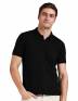Polyester Blend Plain Mens Black Polo T Shirt Manufacturers, Suppliers, Exporters in Surat