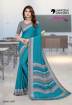 Printed Crepe Uniform Saree For Teachers Manufacturers, Suppliers, Exporters in Surat