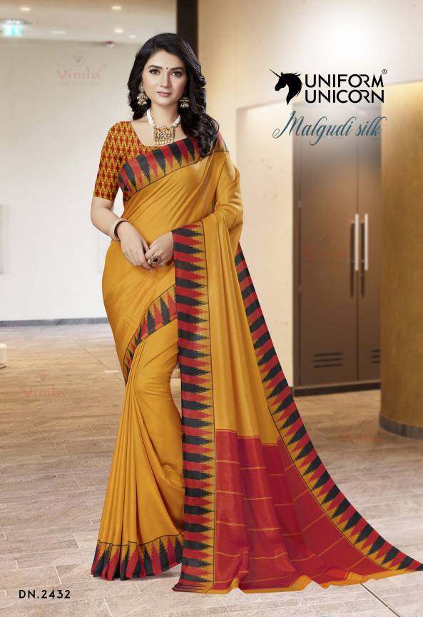 Printed Election Saree By Uniform Unicorn Manufacturers, Suppliers, Exporters in Surat
