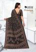 Professional Corporate Office Staff Uniform Crepe Saree Manufacturers, Suppliers, Exporters in Surat