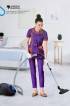 Purple Color With Checks Prints Western Housekeeping uniforms Manufacturers, Suppliers, Exporters in Surat