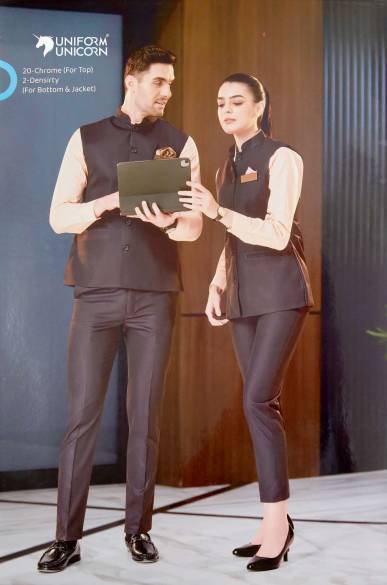Receptionist Uniform With Modi Jacket Manufacturers,Suppliers, Exporters in Surat