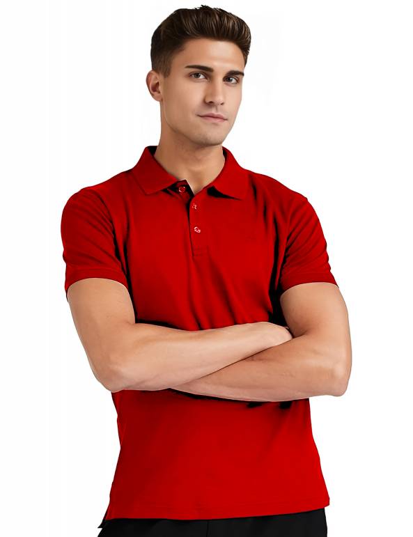 Red Polo T Shirt, Half Sleeve, Plain Manufacturers, Suppliers, Exporters in Surat