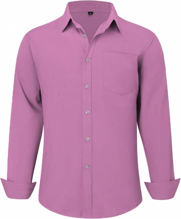 Regular Fit Semi Formal Solid Garden Aroma Pink Shirt For Men Manufacturers, Suppliers, Exporters in Surat