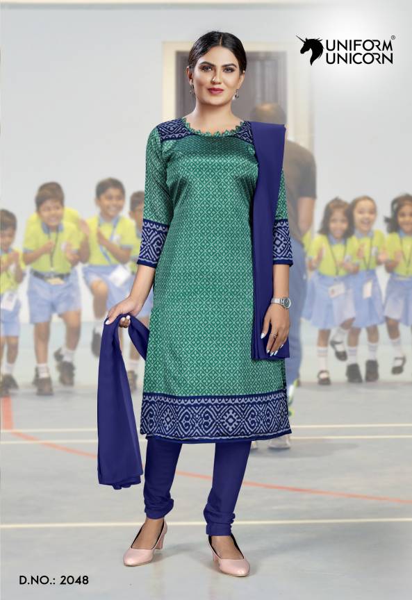 School Teacher Uniform In Salwar Suit By Uniform Unicorn (Unstitched) Manufacturers, Suppliers, Exporters in Surat