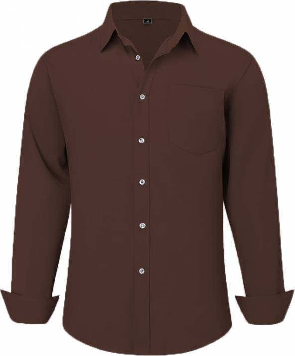 Slim Fit Full Sleeves Formal Corporate Wear Shirt Coffee Color Manufacturers, Suppliers, Exporters in Surat