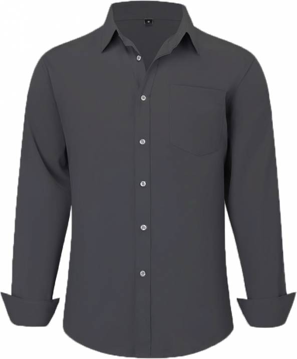 Steel Grey Plain Full sleeve mens shirt Manufacturers, Suppliers, Exporters in Surat