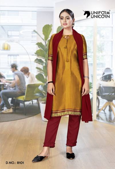 Stylish Turkey Silk Uniform Salwar Suit Manufacturers,Suppliers, Exporters in Surat