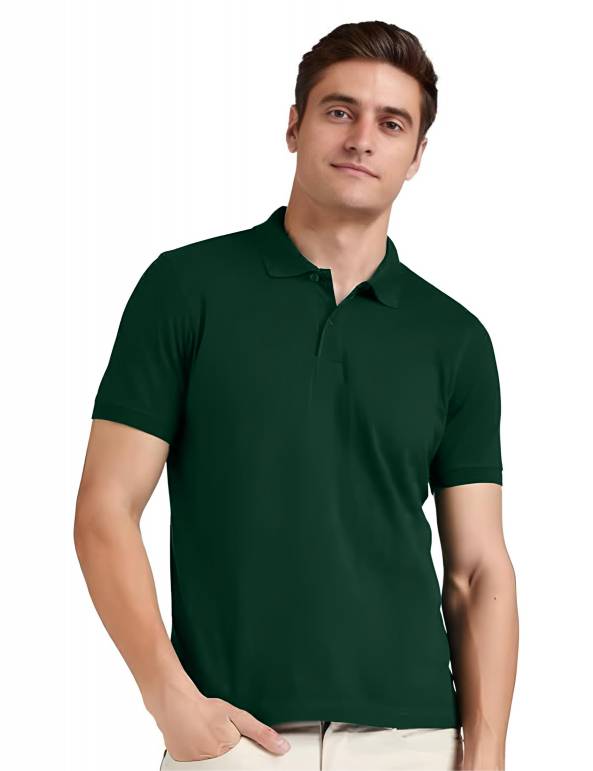 Uniform Unicorn Bottle Green Polo T Shirt For Men Manufacturers, Suppliers, Exporters in Surat
