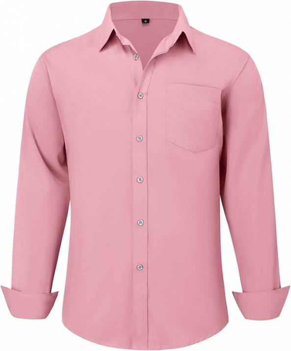 Uniform Unicorn Men Peach Slim Fit Formal Shirts Manufacturers, Suppliers, Exporters in Surat
