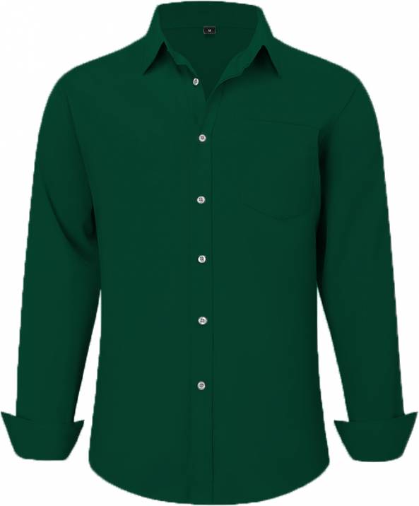 Uniform Unicorn Men Solid Casual Dark Green Shirt Manufacturers, Suppliers, Exporters in Surat