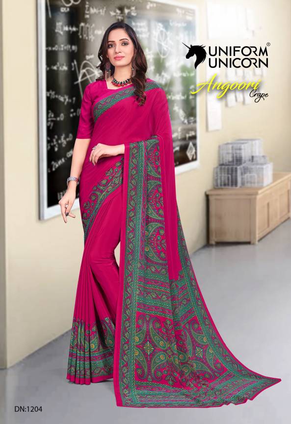 Uniform Unicorn Teacher Uniform Sarees And Blouse Manufacturers, Suppliers, Exporters in Surat