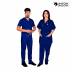 Unisex Blue Clinic Uniform Pure Cotton Stitched Half Sleeves Both Pieces in Set Manufacturers, Suppliers, Exporters in Surat