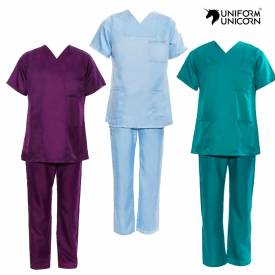 Unisex Clinic Uniform Plain Cotton Collar Neck Machine Washable Manufacturers, Suppliers, Exporters in Goa