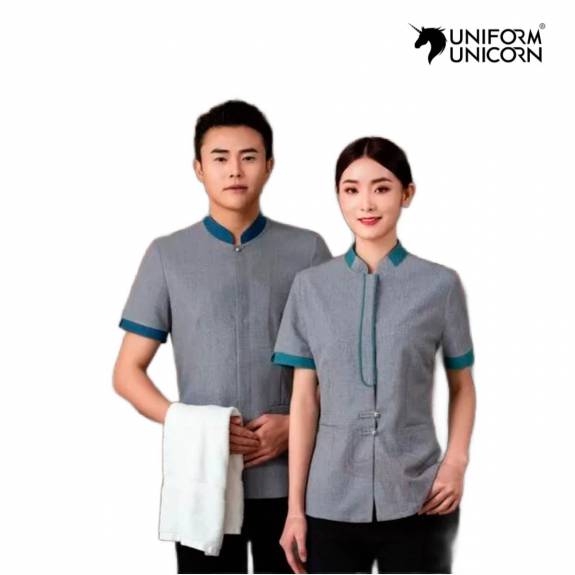 Unisex Cotton Housekeeping Uniform Set Comfortable and Durable Workwear Manufacturers,Suppliers, Exporters in Surat