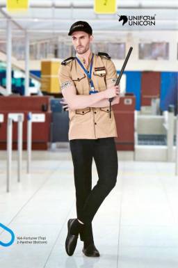 Watchman Short Sleeves Uniform With beige Color Shirt And Black Pant  Manufacturers, Suppliers, Exporters in Dubai